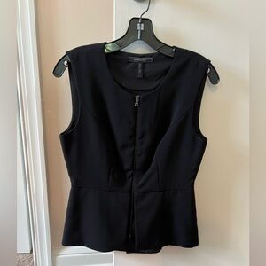BCBG Black Sleeveless Peplum Top - Size S